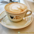 My nice cappucino at the Bar Il Palio