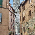 Road up to the Siena Duomo