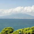 Distant view of Mount Vesuvius