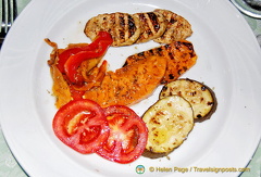 Vegetable antipasto at the Parco Ibsen