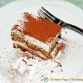 Delicious tiramisu at the Parco Ibson
