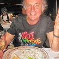A very tanned Tony enjoying his fish at Zi-Ntonio Mare