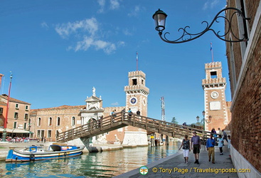 View of the entrance to the Arsenale