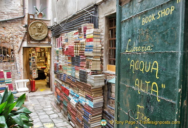 More than a bookshop, Libreria Aqua Alta is also a Venice attraction