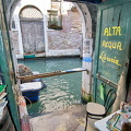 Fire exit of the Libreria Aqua Alta - just jump into the canal