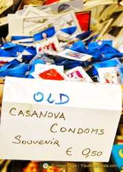 You can buy old Casanova condoms for 50 Euro cents
