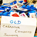 You can buy old Casanova condoms for 50 Euro cents