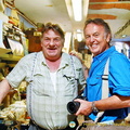 Tony with Luigi Frizzo, the friendly owner of Libreria Acqua Alta