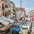 Popular produce boat on the left of the image