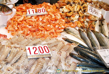 Range of seafood