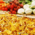 Chanterelle mushrooms and other vegetables