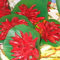 Colourful chilli arrangements 