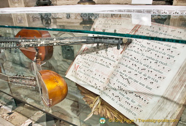 An exhibition of antique instruments and song sheets