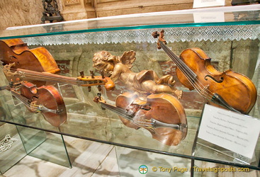 Instruments by famous musical instrument makers such as Paolo and Carlo Testore and B. Obici