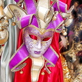 A brightly coloured Venetian mask