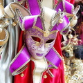 A brightly coloured Venetian mask