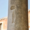 This pillar in front of the Chiesa San Giacomo di Rialto tells a legend