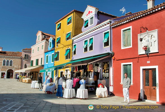 Burano's many lace shops