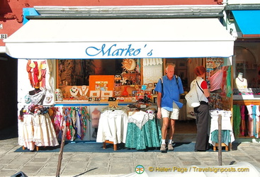 Marko's one of the many shops on Burano