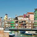 Enjoying the sights of Burano from the bridge