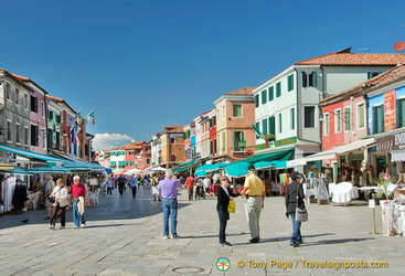 via Galuppi, the main street in Burano