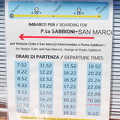 Vaporetto Line 12 timetable from San Marco to Punta Sabbioni