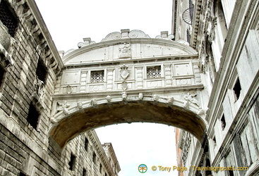 A chance to look under the Ponte de Sospiri or Bridge of Sighs