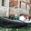 A gondola with flowers