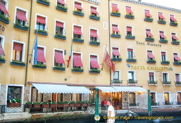 Gondola station next to the Hotel Cavalletto