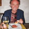 Tony enjoying his tuna tartare