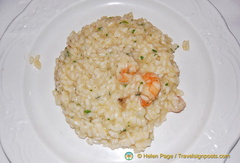 The seafood risotto at Antico Pignolo is tasty