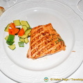 Grilled salmon at Antico Pignolo was a bit dry