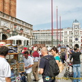 Tourists buying souvenirs in Piazetta San Marco