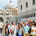 View of St Mark's Basilica and Palazzo Ducale from the Piazetta San Marco