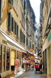 A shopping street in San Marco