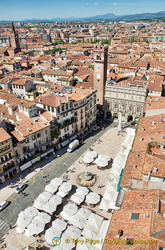 Aerial view of Piazza Erbe