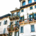 Some frescoed buildings in Piazza Erbe