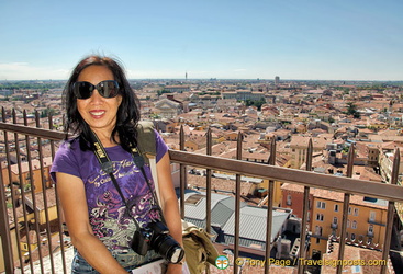 Me, at the top of Torre dei Lamberti