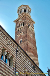 Torre dei Lamberti dominates the skyline of Verona
