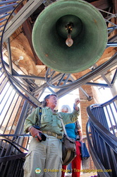 Tony counting down to the chime of Torre dei Lamberti's giant bell