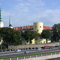 Parts of Riga Castle dates back to 1330 when it was built for German knights.  Now, painted yellow, it is home to Latvia's presi