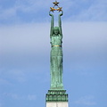 The three stars represent the three historic regions of Latvia - Kurzeme, Latgale and Vidzeme