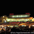View of the Argana Cafe from the Djemaa el Fna Square