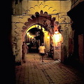 Marrakesh souk at night