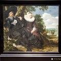 Portrait of a couple by Frans Hals. This pose of a happy, smiling pair together is unusual at the time