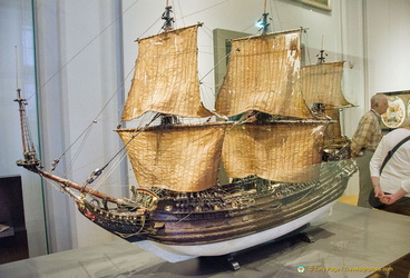 Model of the Prins Willem which sailed from Middleburg to the East Indies in 1651