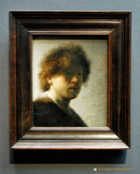 Rembrandt experiments with light in this self-portrait