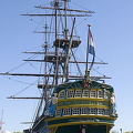 Replica of the Amsterdam next to the Scheepvaart Museum
