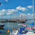 Plenty of leisure boats in Volendam harbour