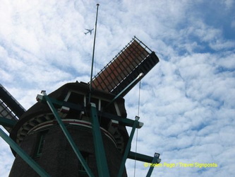 Climb to the top of the windmill and hear the loud flaps of the trelliswork and canvas sails.